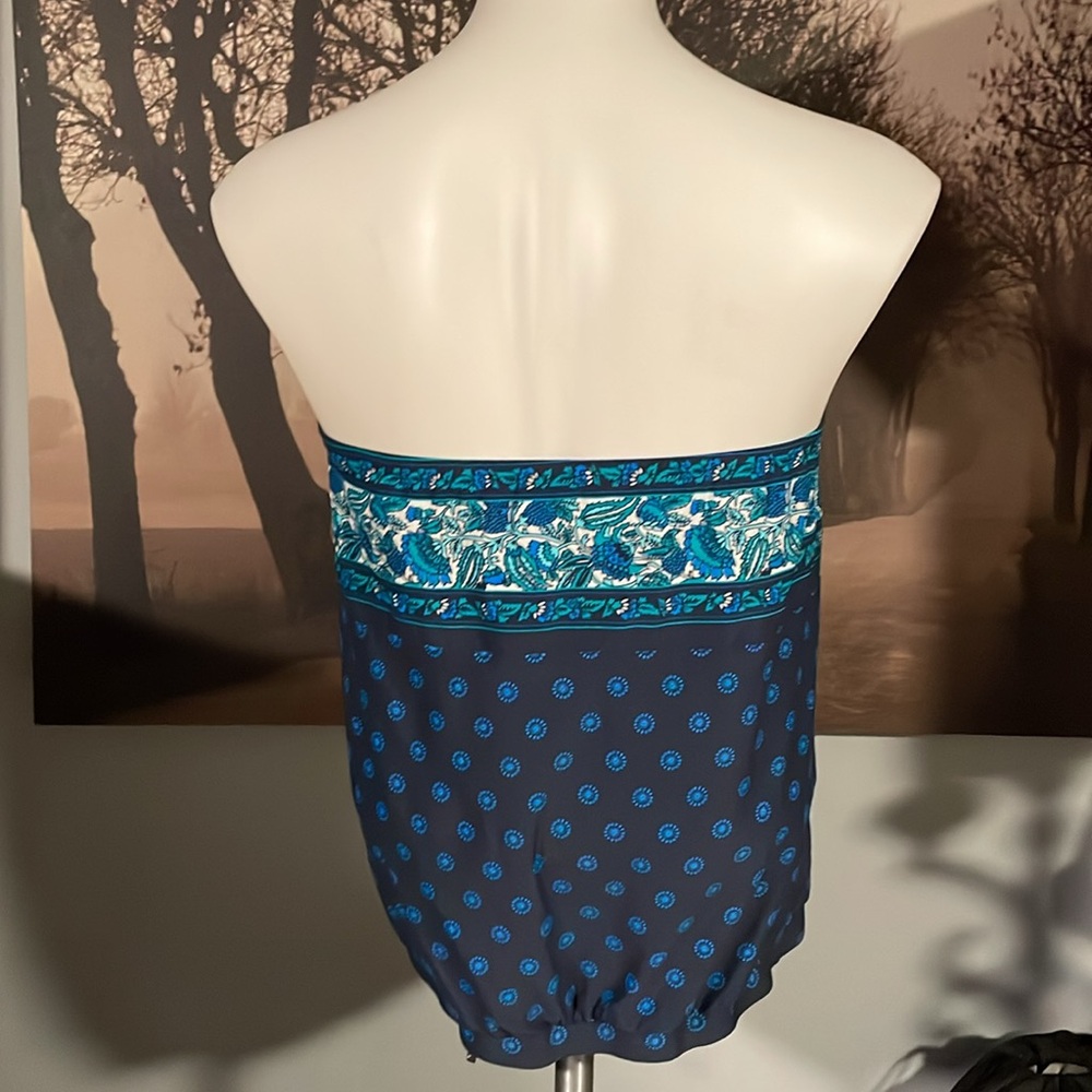 MICHAEL Kors Navy and Teal Swim Top - L - Picture 4 of 6